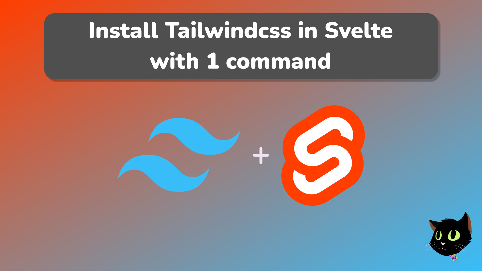 Install Tailwindcss in Svelte with 1 command